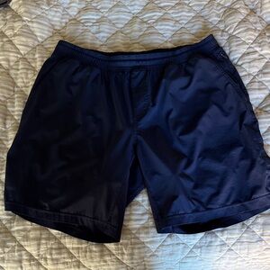 Men's Navy Blue Athletic Shorts